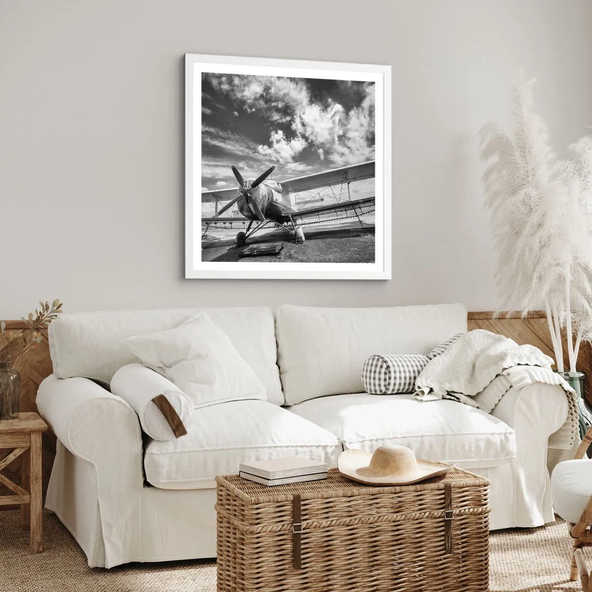 Affiche dans un cadre blanc - Poster - Je suis impatient! - 50x50 cm