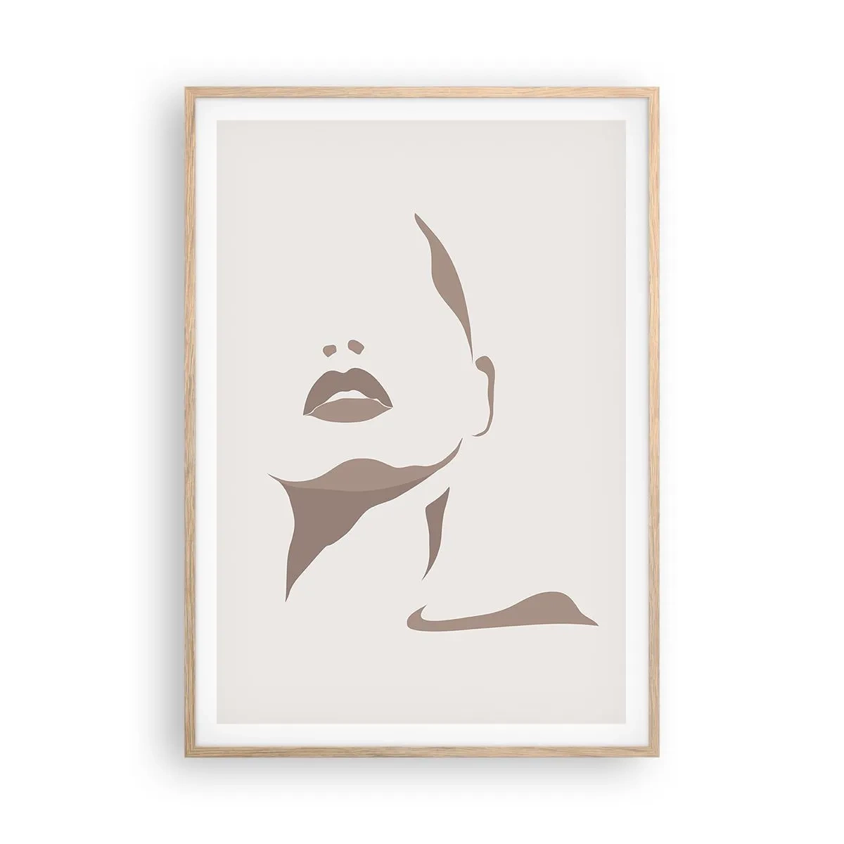 Affiche dans un chêne clair - Poster - Fait de lumière et d'ombre - 70x100 cm