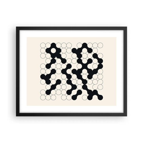 Affiche dans un cadre noir - Poster - Jeu chinois – variation - 50x40 cm