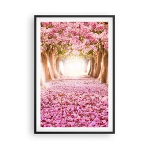 Affiche dans un cadre noir - Poster - La route du paradis - 61x91 cm