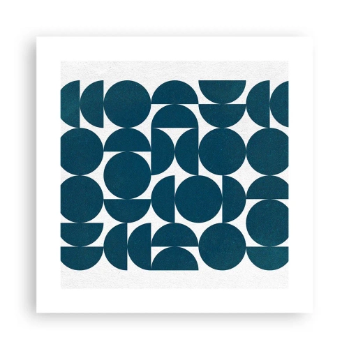 Affiche - Poster - Cercles et demi-cercles - 40x40 cm