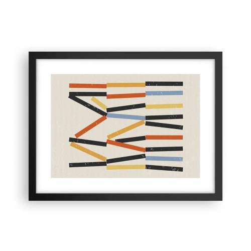 Affiche dans un cadre noir - Poster - Composition de niveaux - 40x30 cm