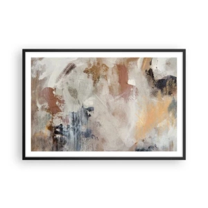 Affiche dans un cadre noir - Poster - Abstraction brumeuse - 91x61 cm