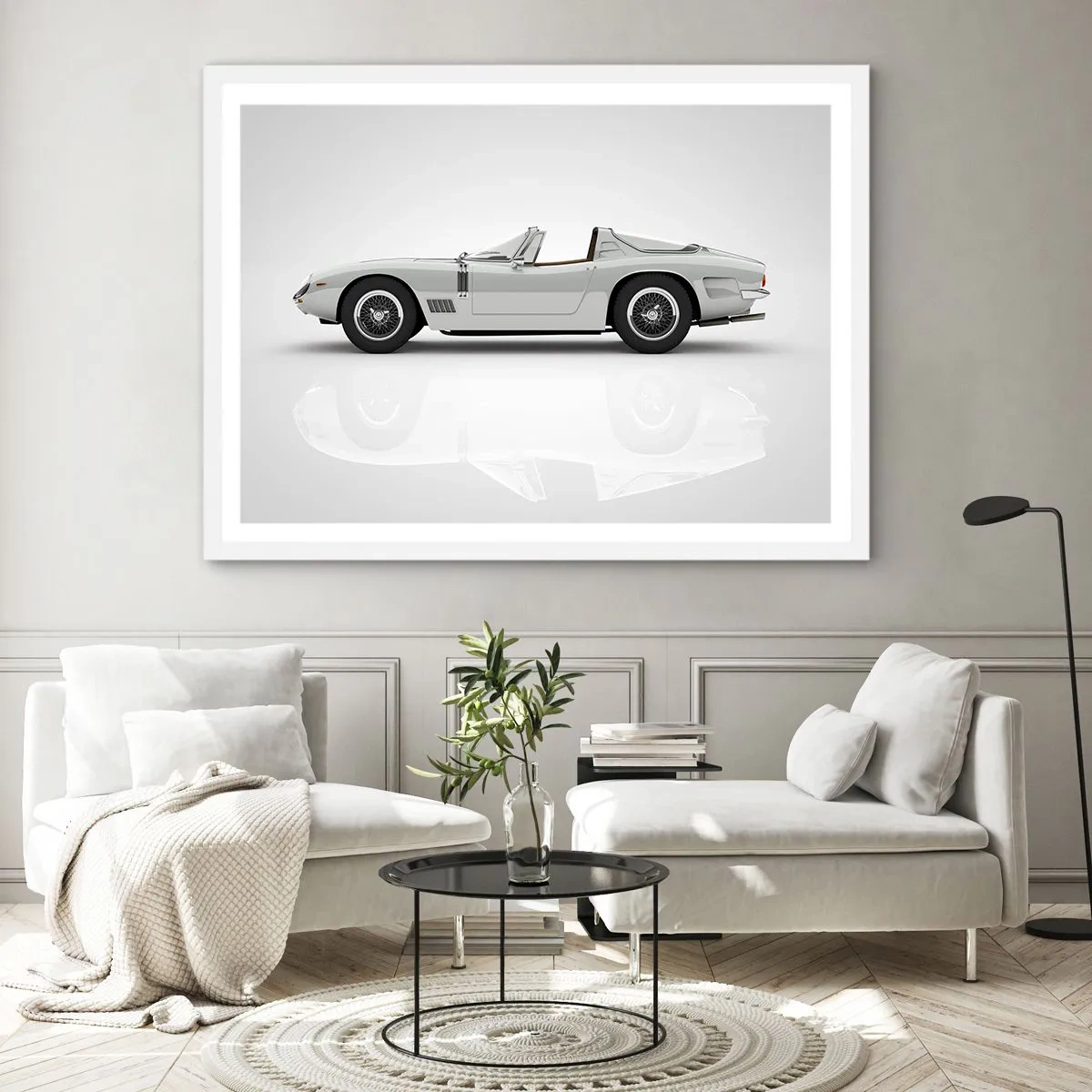 Affiche dans un cadre blanc - Poster - Promesse de plaisir - 50x40 cm