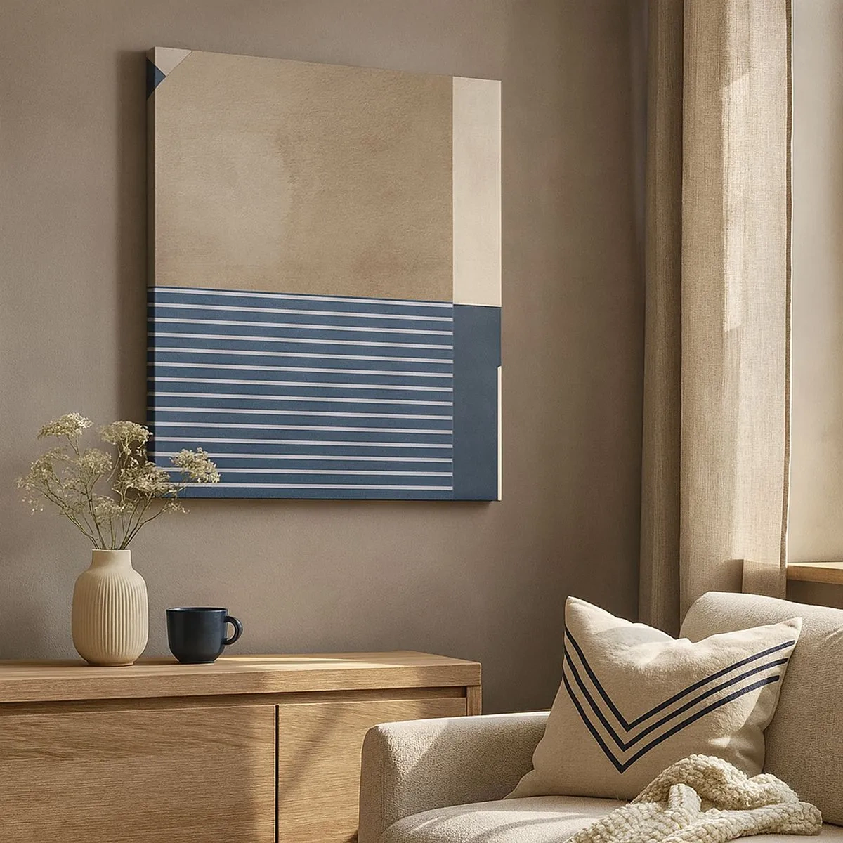 Impression sur toile - Image sur toile - Composition simple et en rondeur - 30x30 cm