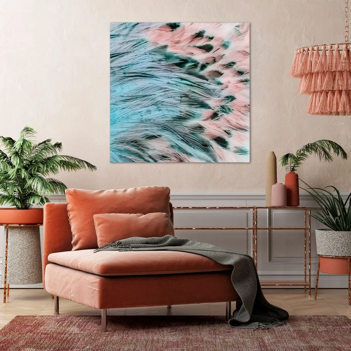 Impression sur toile - Image sur toile - Duvet rose saphir - 50x50 cm