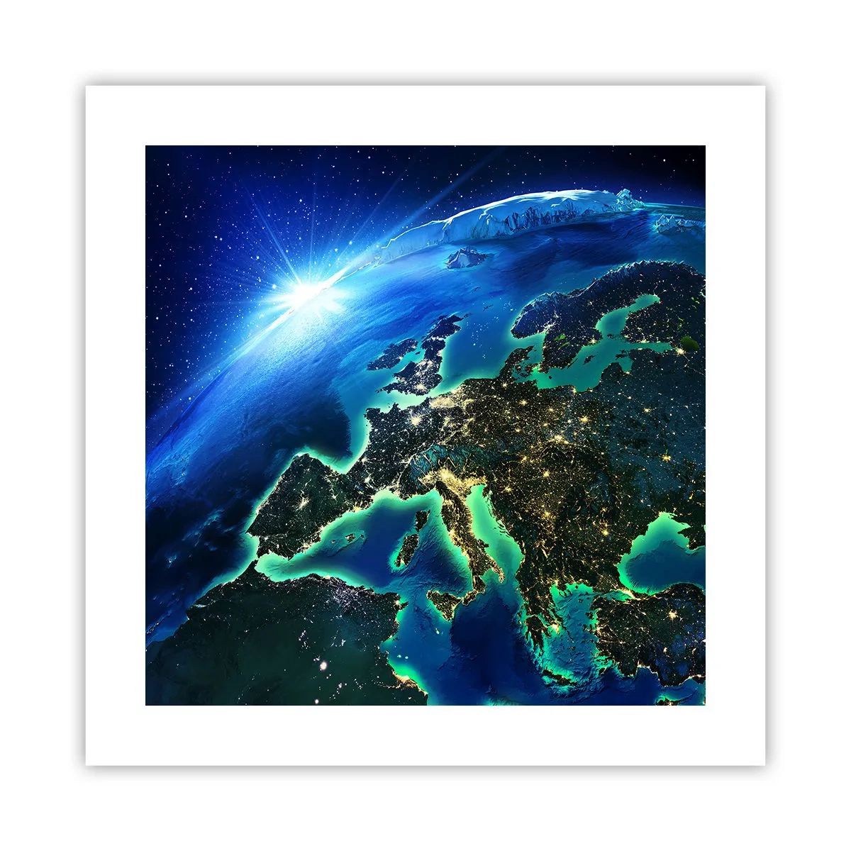 Affiche - Poster - Europe pétillante - 40x40 cm