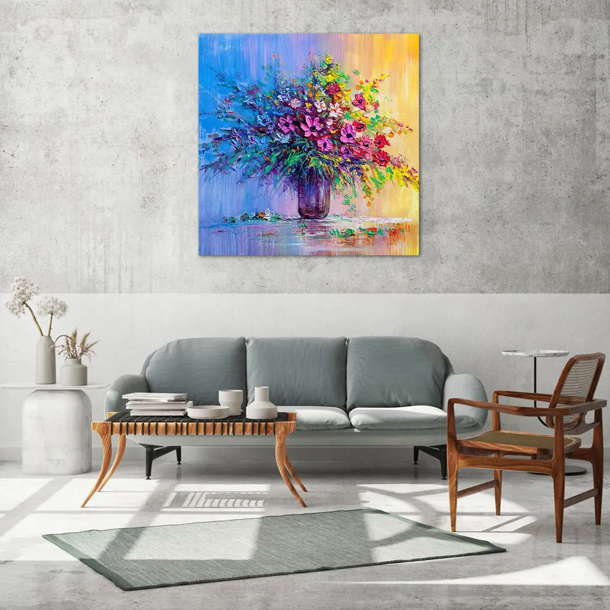 Impression sur verre - Image sur verre - Cadeau d'été de la prairie - 50x50 cm