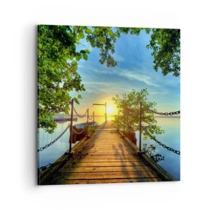 Impression sur toile - Image sur toile - L'ouest au-dessus de l'eau - 70x70 cm