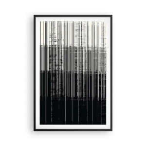 Affiche dans un cadre noir - Poster - Ondes et vibrations - 61x91 cm