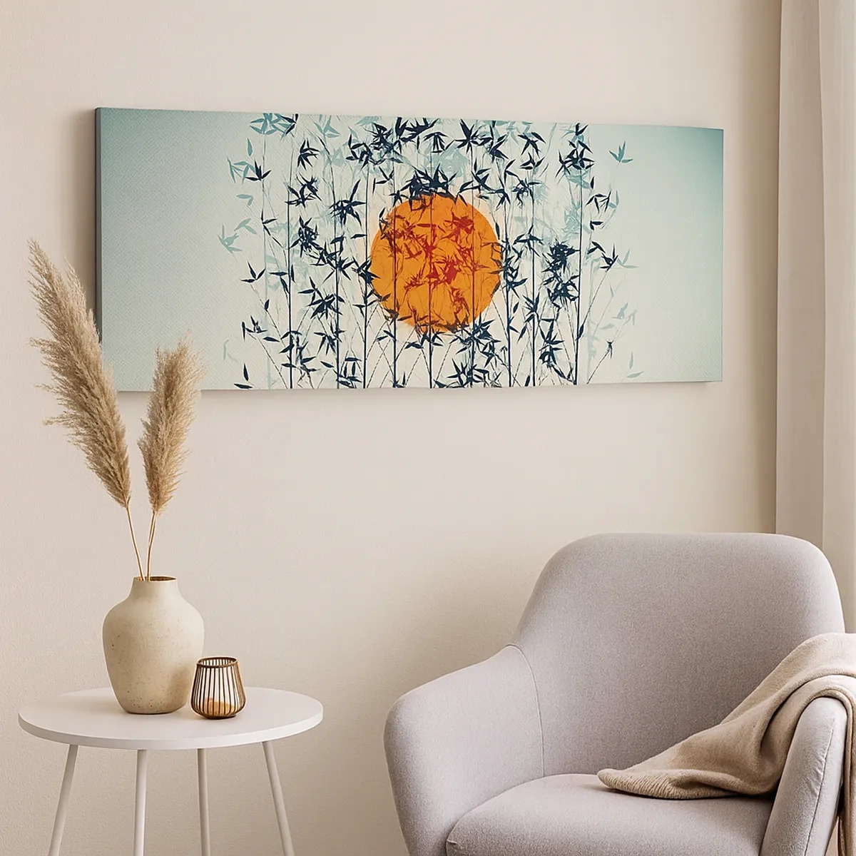 Impression sur toile - Image sur toile - Soleil japonnais - 30x30 cm