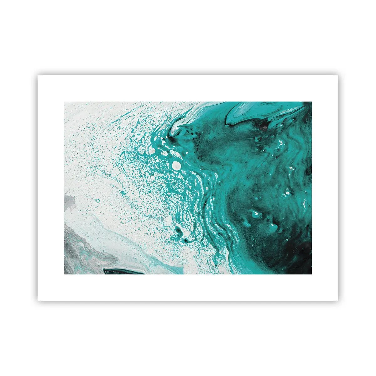 Affiche - Poster - Se fondre dans le bleu et le turquoise - 40x30 cm