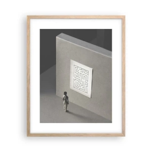 Affiche dans un chêne clair - Poster - Mais où suis-je? - 40x50 cm