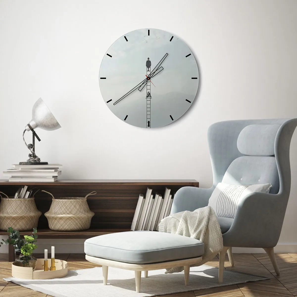Horloge murale - Pendule murale - Se soulever au-dessus - 30x30 cm