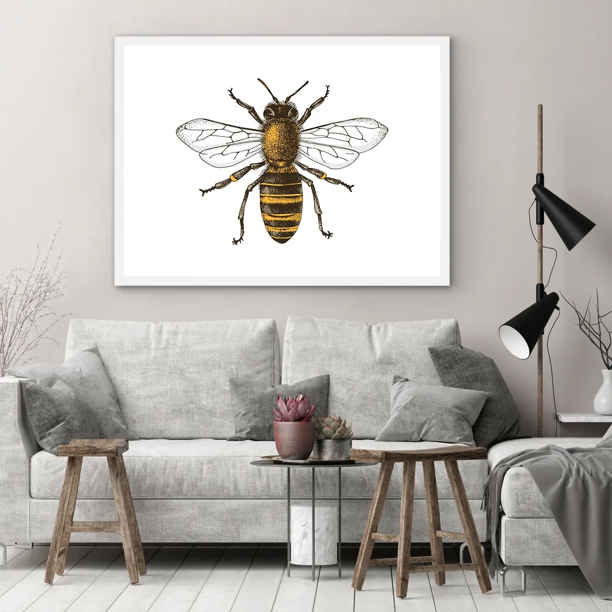 Affiche dans un cadre blanc - Poster - Belle et bonne - 70x50 cm