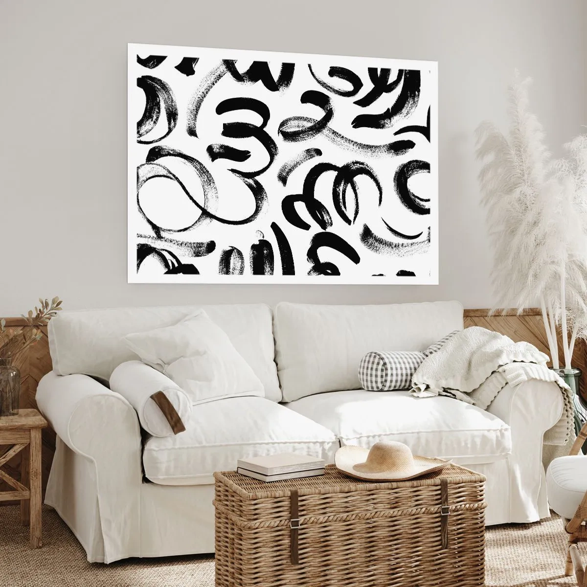 Affiche - Poster - Noir sur blanc - 40x30 cm