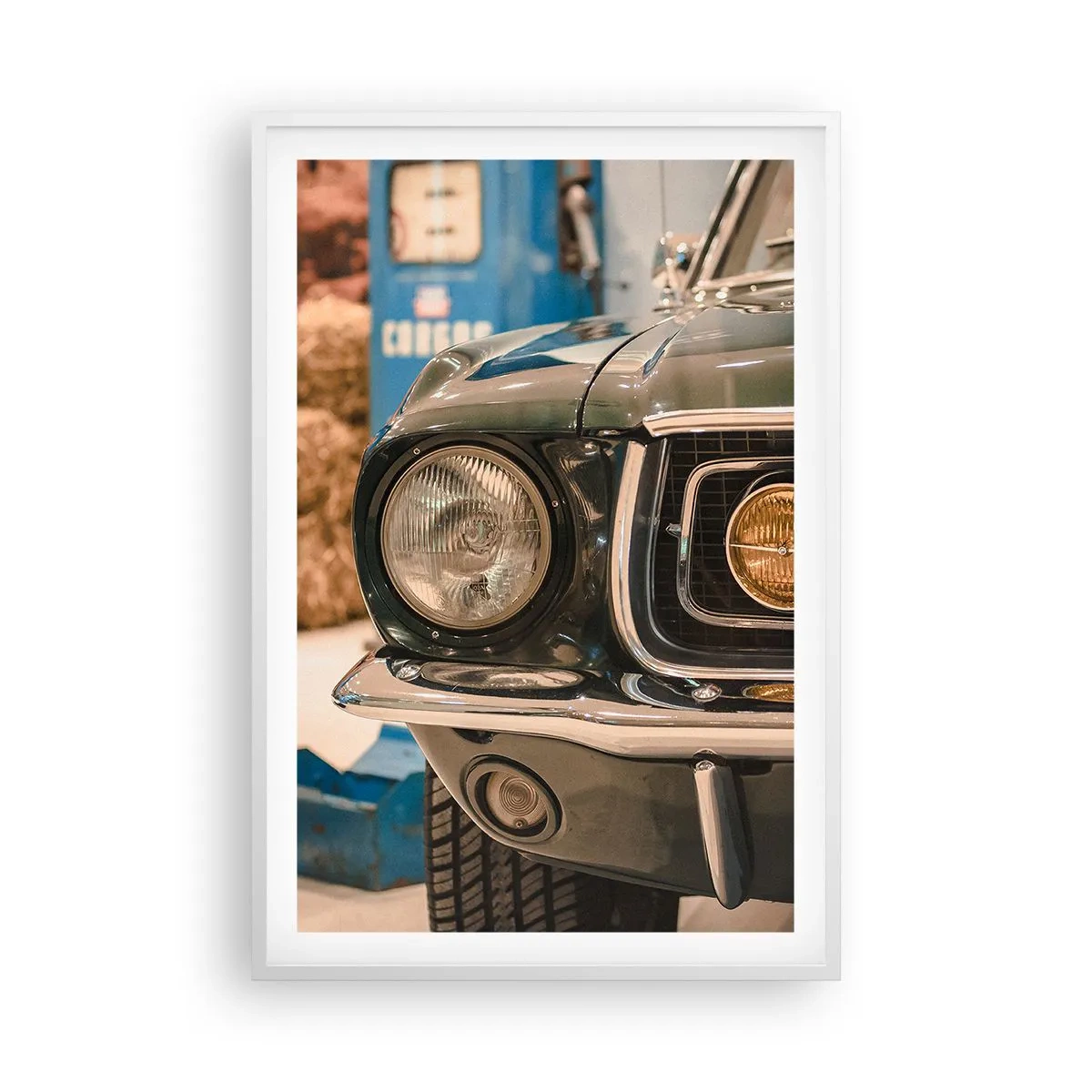 Affiche dans un cadre blanc - Poster - Rencontre avec une légende - 61x91 cm