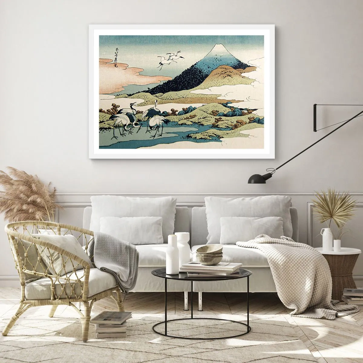 Affiche dans un cadre blanc - Poster - Avec une âme japonnaise - 91x61 cm