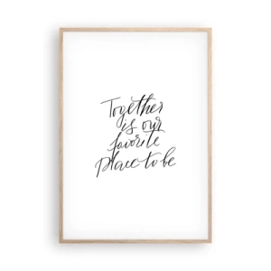 Affiche dans un chêne clair - Poster - Vous aussi vous le sentez? - 70x100 cm