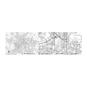 Échantillon De Papier Peint Standard Eco - Fleur de Berlin - Ville, Carte de la ville, Berlin - 100x30 cm