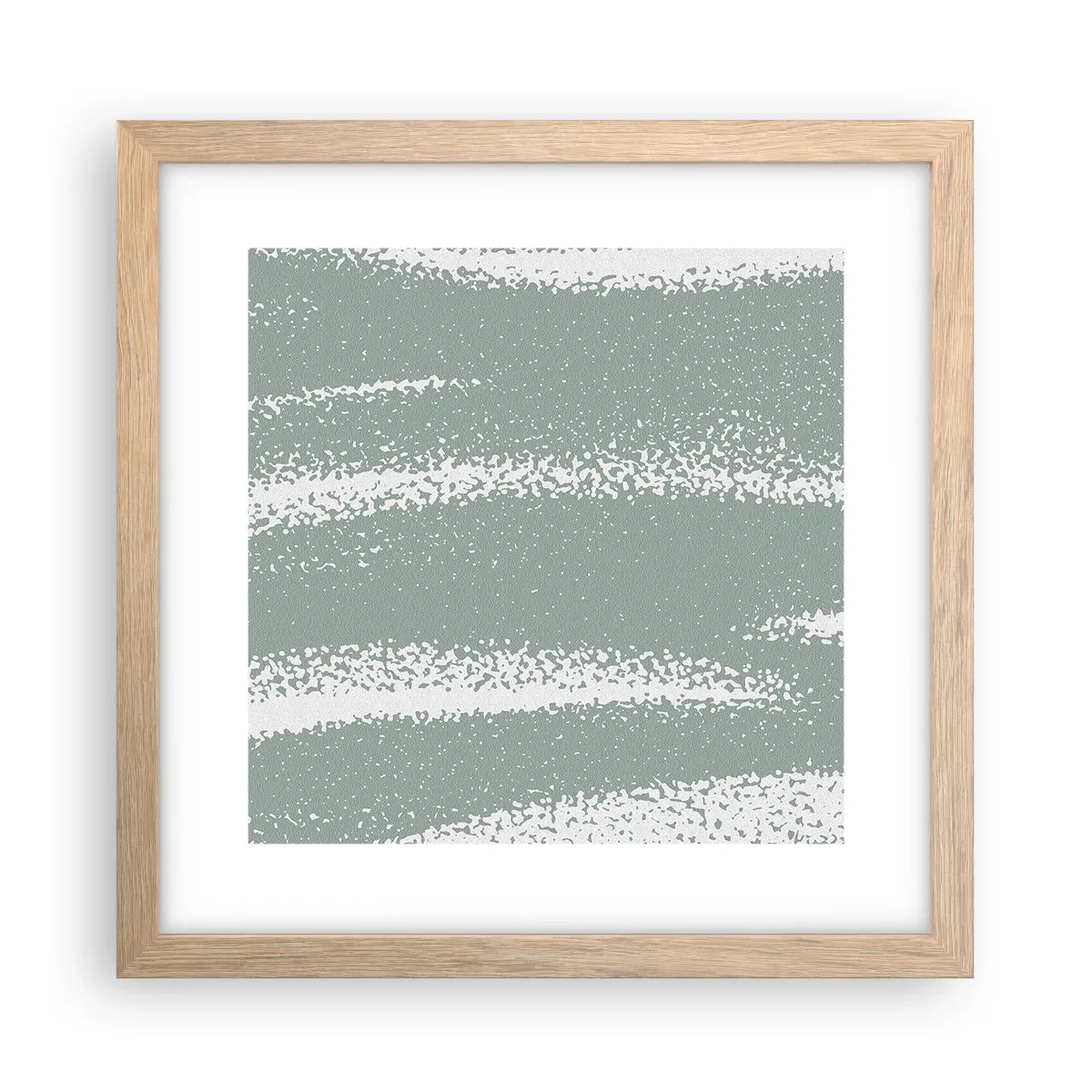Affiche dans un chêne clair - Poster - Abstraction dans un climat hivernal - 30x30 cm
