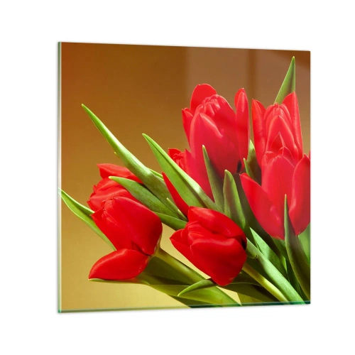 Impression sur verre - Image sur verre - Amas de joie printanière - 30x30 cm