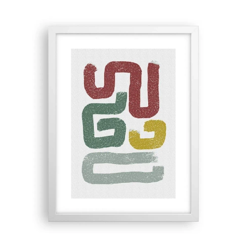 Affiche dans un cadre blanc - Poster - Dans une langue inconnue - 30x40 cm