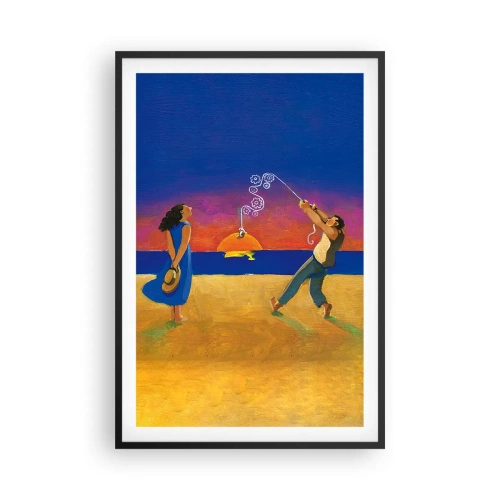 Affiche dans un cadre noir - Poster - Plus qu'une étoile dans le ciel - 61x91 cm