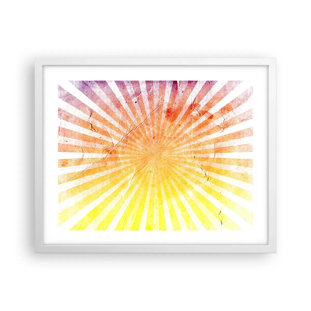Affiche dans un cadre blanc - Poster - Levant et couchant - 50x40 cm