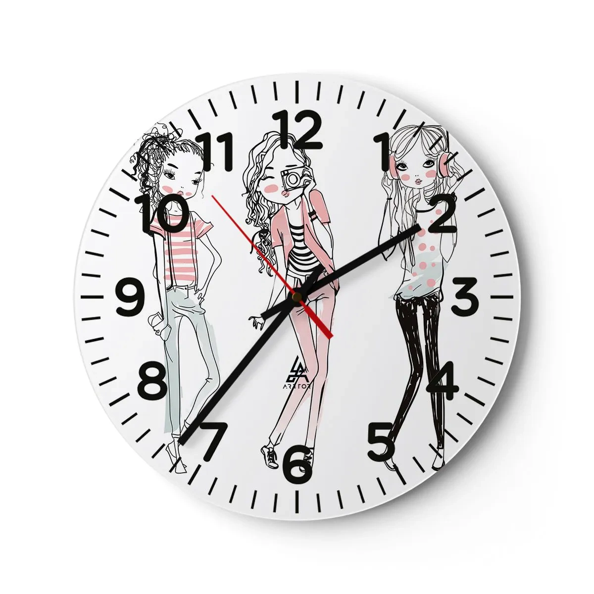 Horloge murale - Pendule murale - On va s'amuser - 40x40 cm