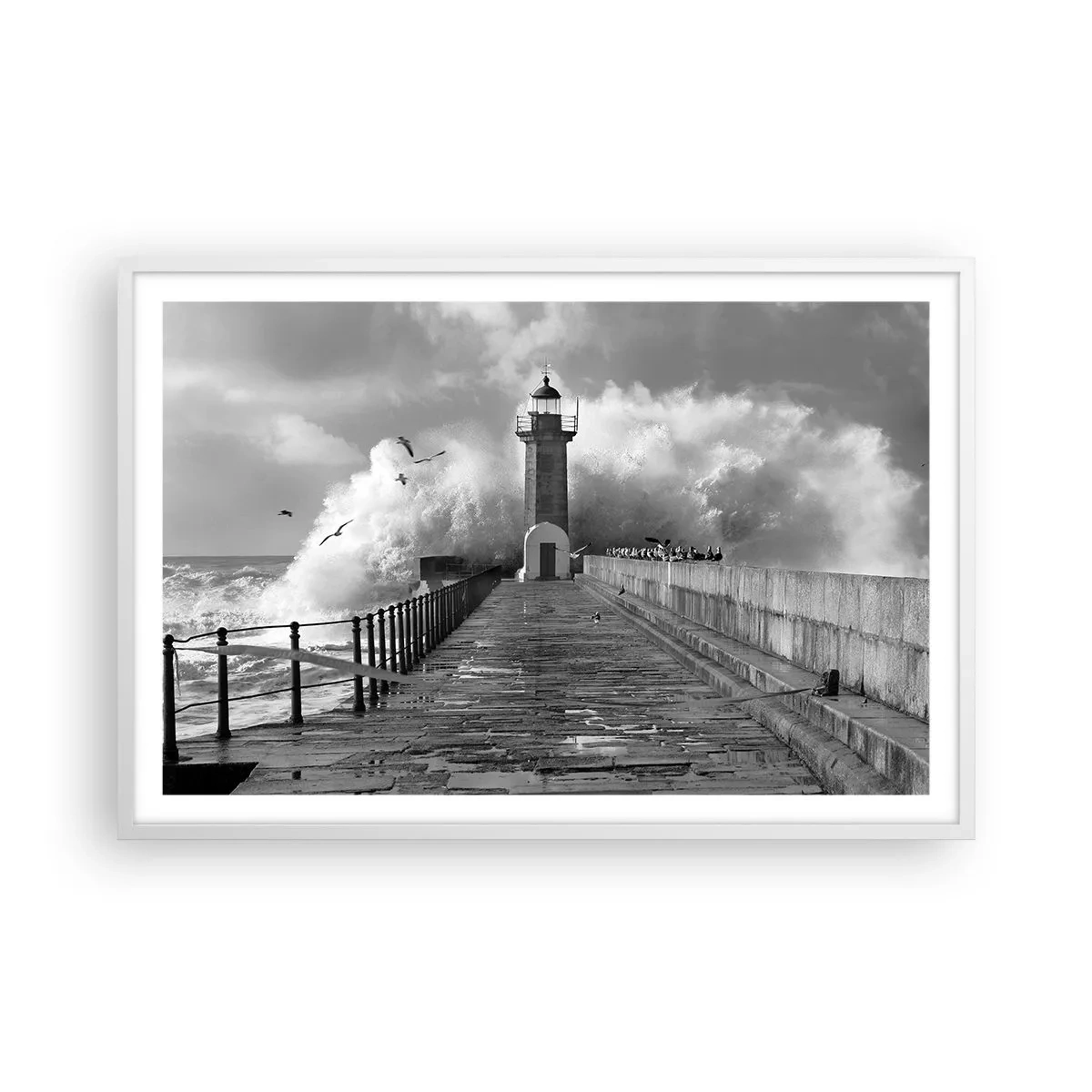 Affiche dans un cadre blanc - Poster - Sans peur - 91x61 cm