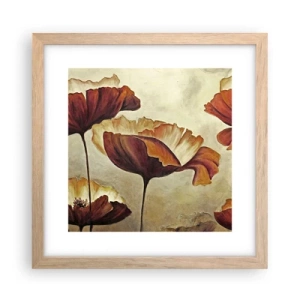 Affiche dans un chêne clair - Poster - À la lisière des champs - 30x30 cm