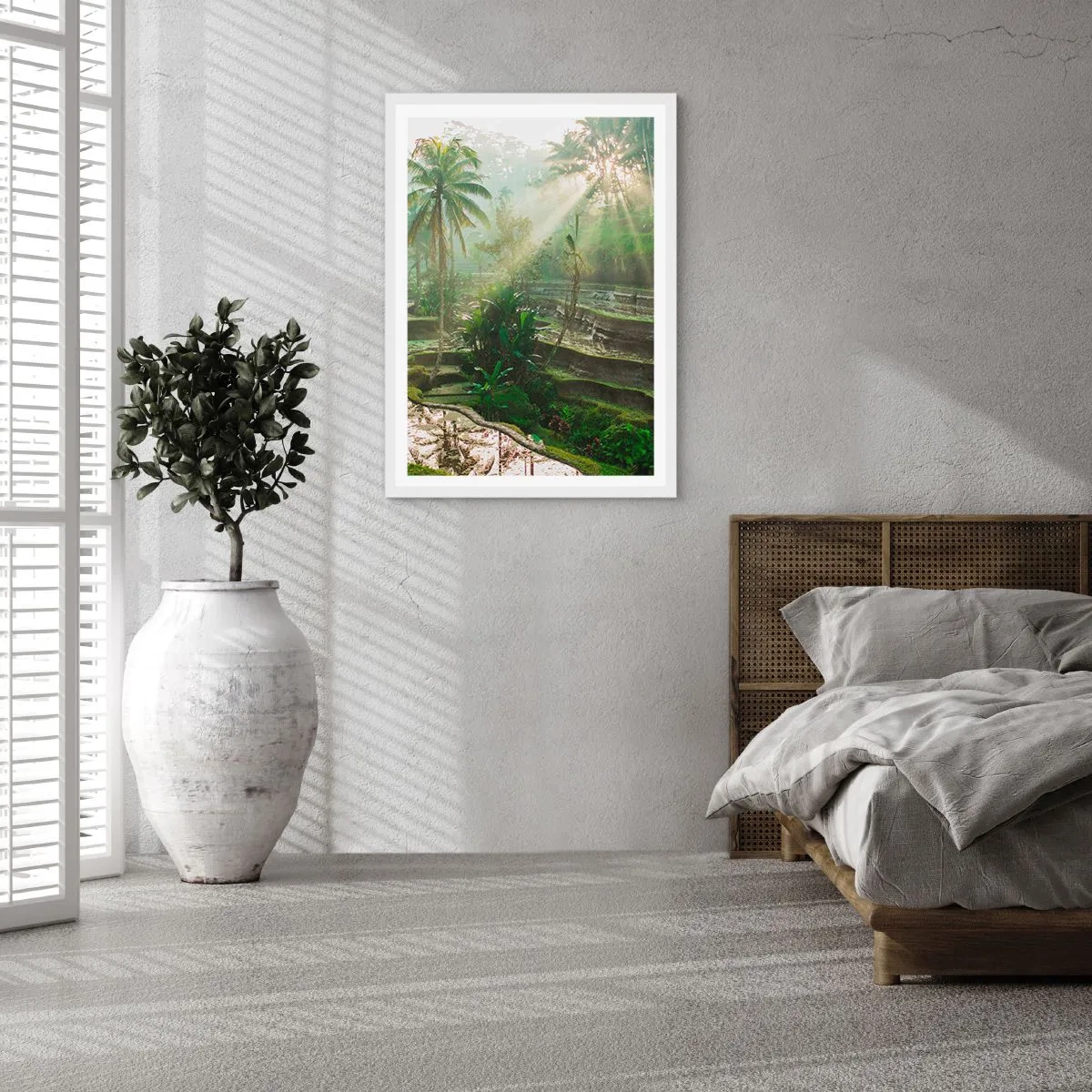 Affiche dans un cadre blanc - Poster - Grandir au soleil - 30x40 cm