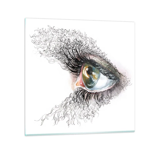 Impression sur verre - Image sur verre - Regarde droit dans l'âme - 30x30 cm