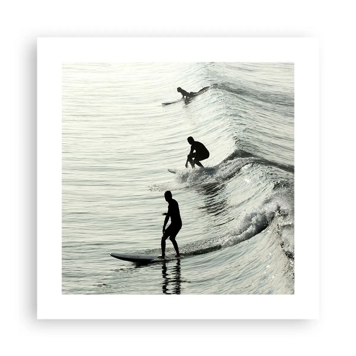 Affiche - Poster - A la rencontre de la vague - 40x40 cm