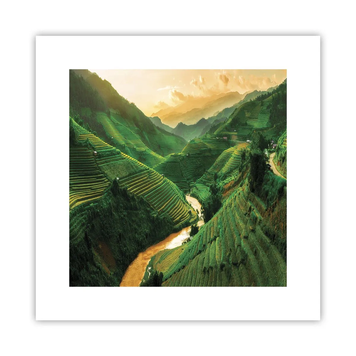 Affiche - Poster - Vallée vietnamienne - 30x30 cm
