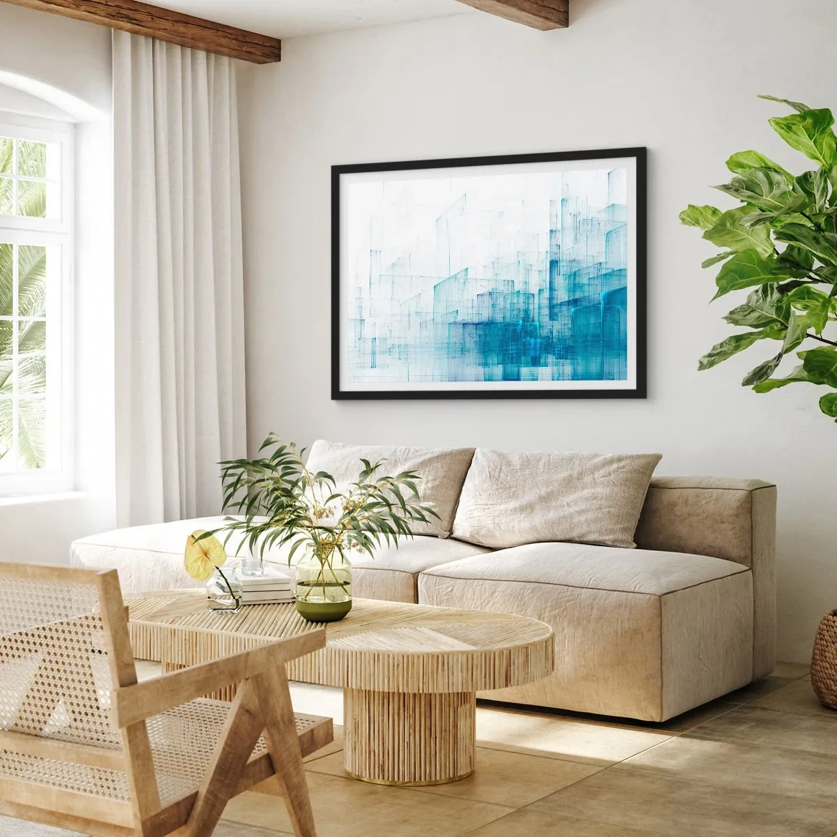 Affiche dans un cadre noir - Poster - Comment l’espace s’est formé - 91x61 cm