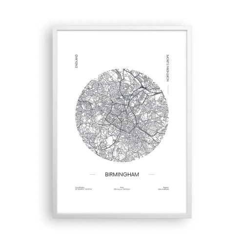 Affiche dans un cadre blanc - Poster - Anatomie de Birmingham - 50x70 cm