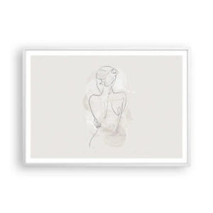 Affiche dans un cadre blanc - Poster - Comme un instrument sensible - 100x70 cm