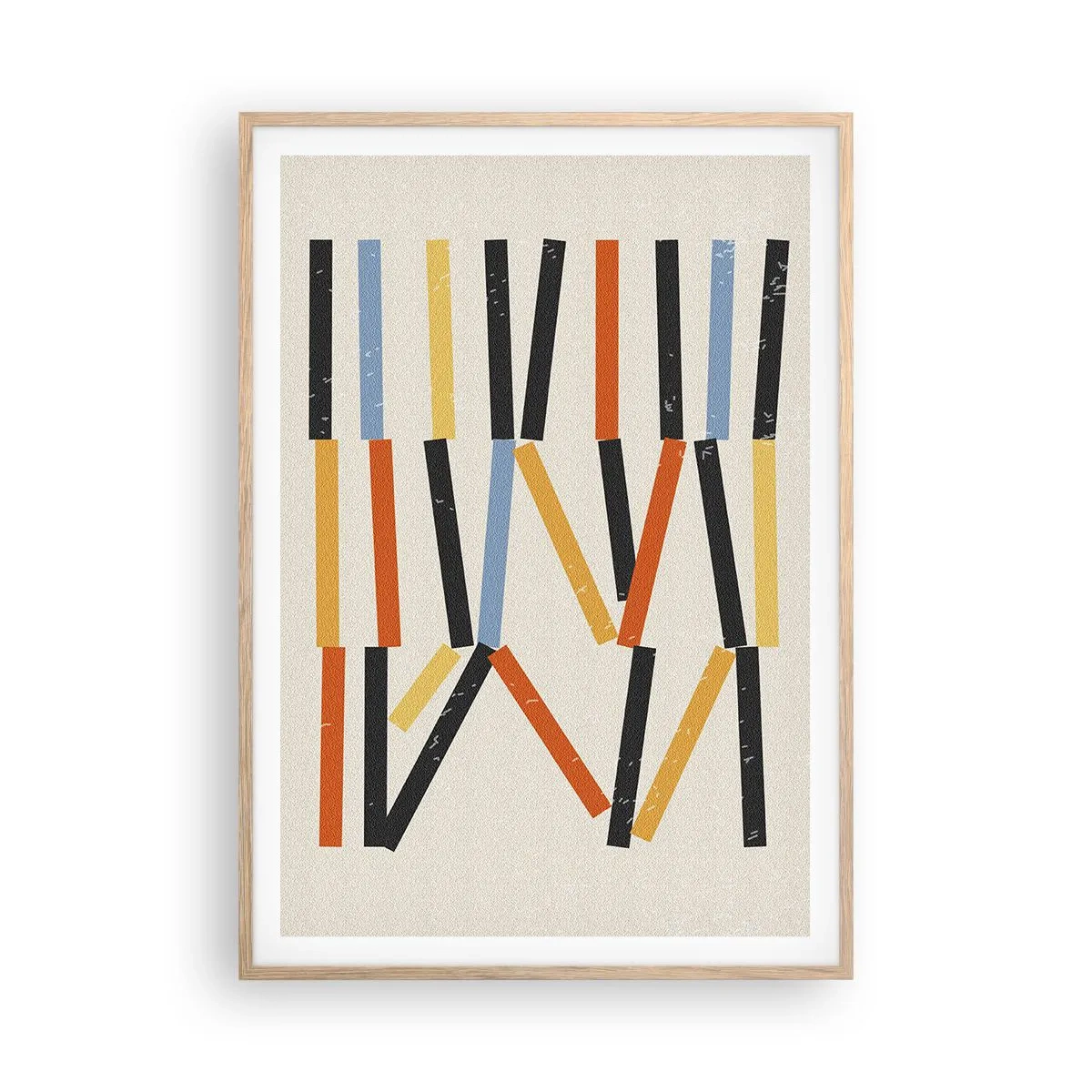 Affiche dans un chêne clair - Poster - Composition de niveaux - 70x100 cm