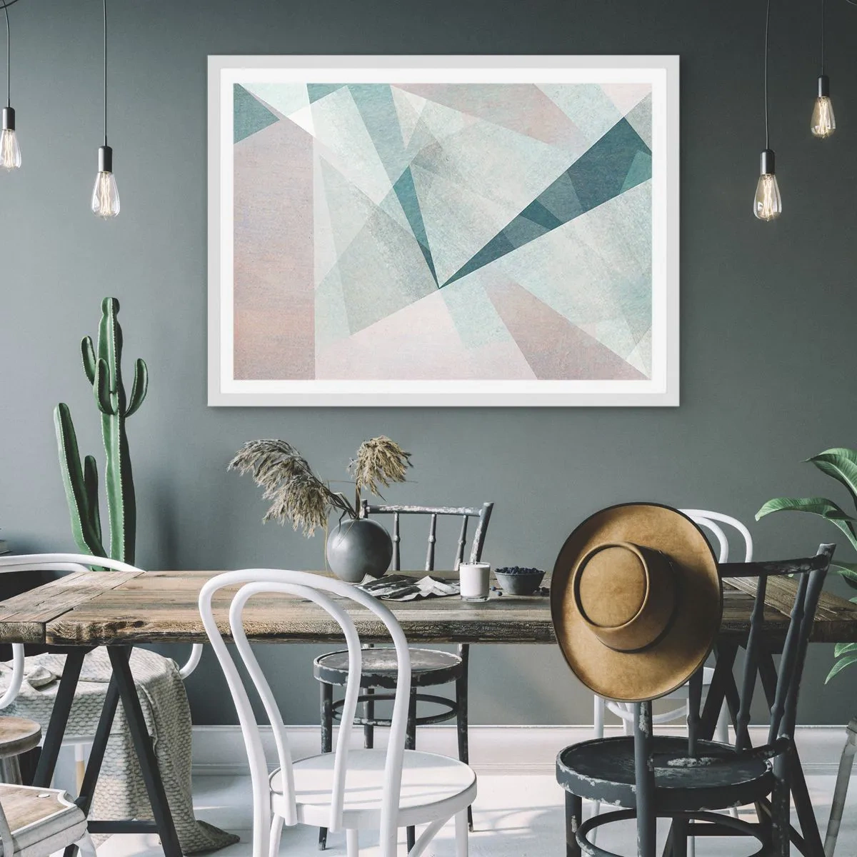 Affiche dans un cadre blanc - Poster - Calme bien que dynamique - 91x61 cm