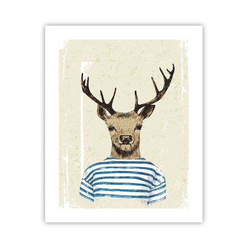 Affiche - Poster - Parce que j'aime les chemises rayées - 40x50 cm