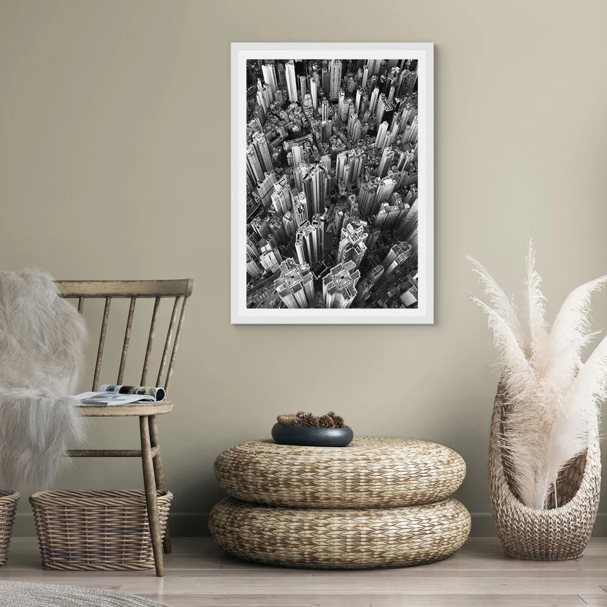 Affiche dans un cadre blanc - Poster - Toujours de plus en plus haut - 50x70 cm