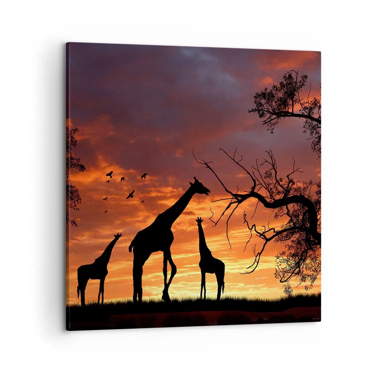 Impression sur toile - Image sur toile - Un petit dîner avec vos proches - 50x50 cm