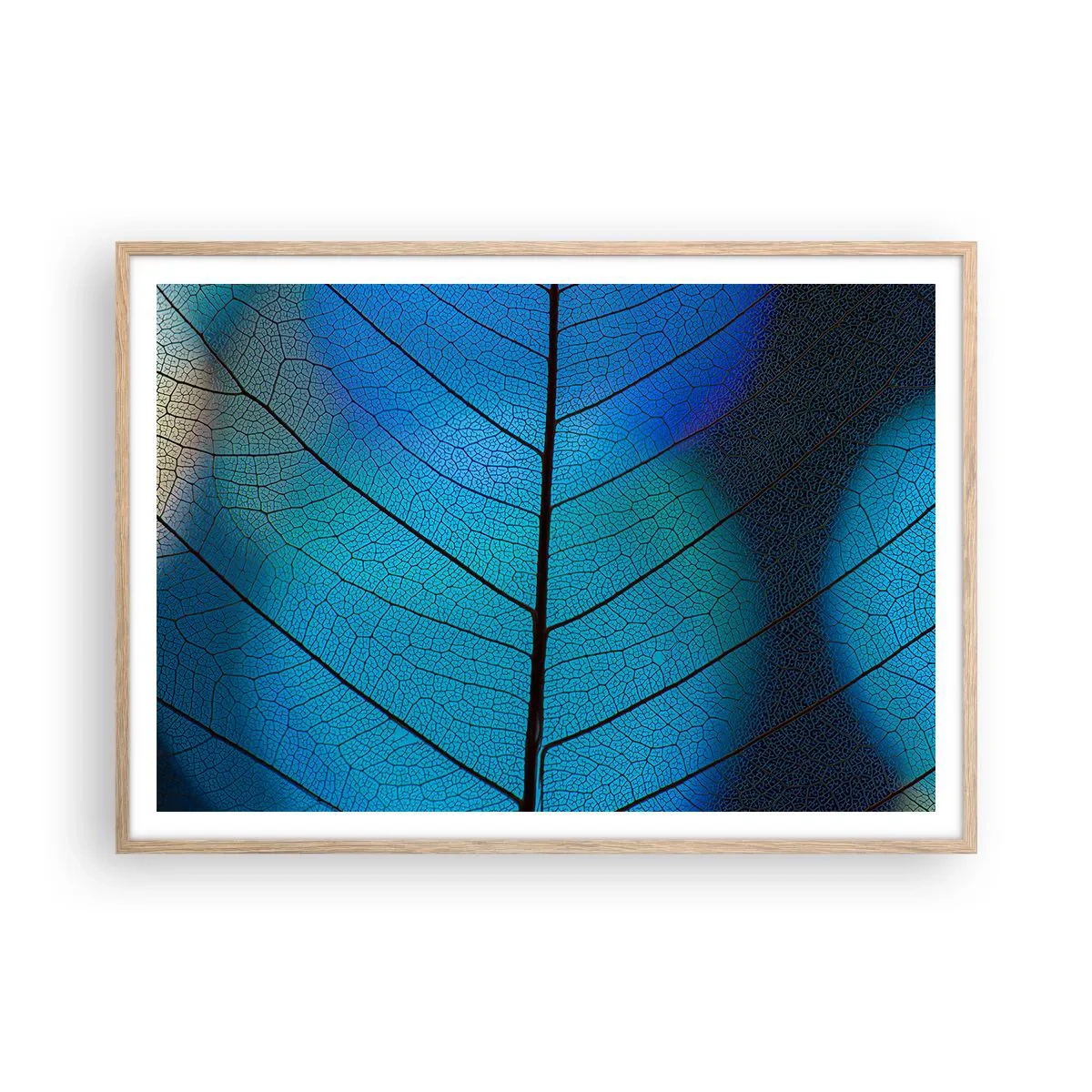 Affiche dans un chêne clair - Poster - Construction complexe - 100x70 cm