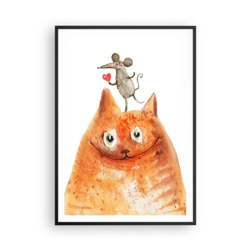 Affiche dans un cadre noir - Poster - Amour paradoxal - 70x100 cm