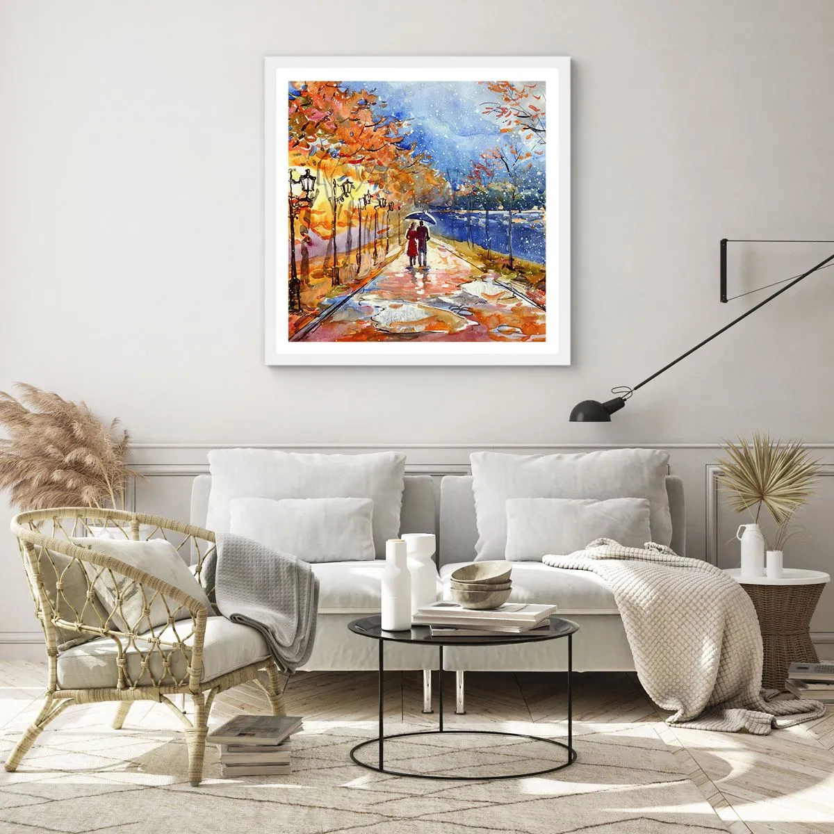 Affiche dans un cadre blanc - Poster - Ensemble jusqu'au bout du temps - 30x30 cm