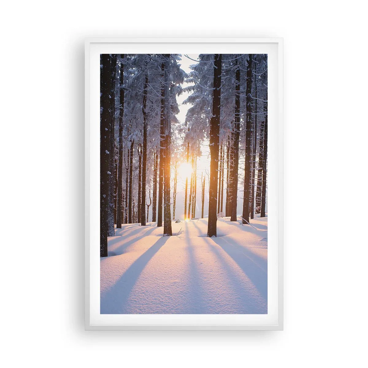 Affiche dans un cadre blanc - Poster - Clairement en noir et blanc - 61x91 cm