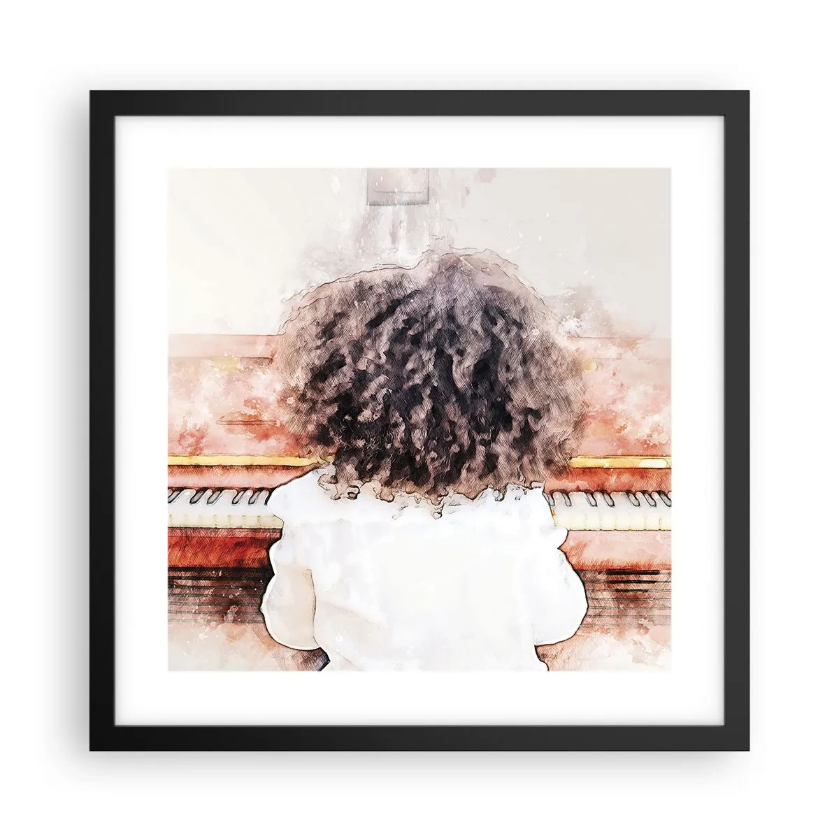 Affiche dans un cadre noir - Poster - Dans un nouveau monde - 40x40 cm