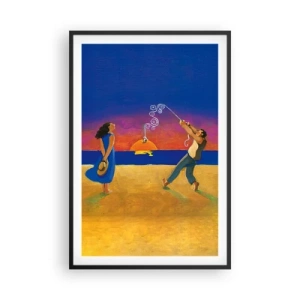 Affiche dans un cadre noir - Poster - Plus qu'une étoile dans le ciel - 61x91 cm